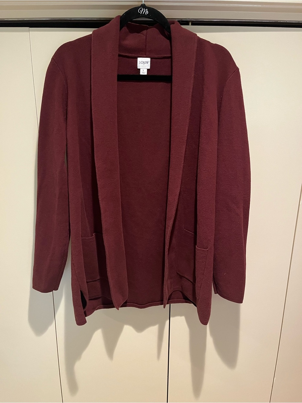 J.Crew Open Cardigan - Burgundy